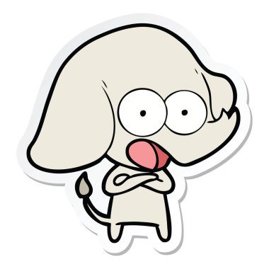 etiket sevimli çizgi fil