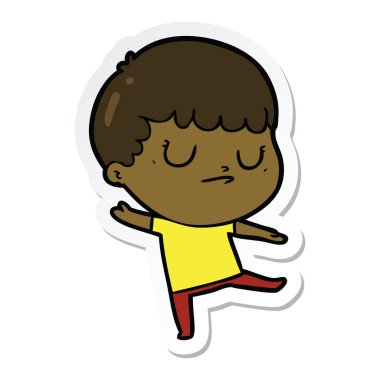 bir çizgi film huysuz çocuğun etiket