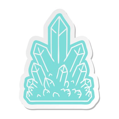 çizgi film etiketi kristal taşlar