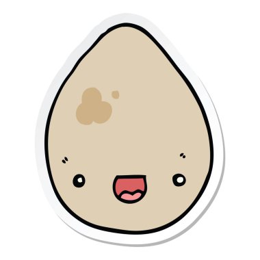 etiket bir karikatür yumurta