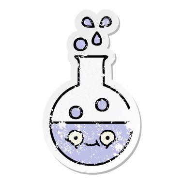 sevimli çizgi tüp bebek sıkıntılı etiket