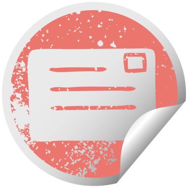 bir mektup sıkıntılı dairesel peeling etiket sembolü