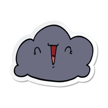 bir çizgi film bulut etiket