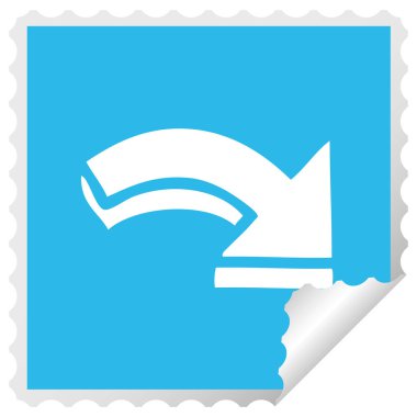 etiket karikatür bir işaretçi ok peeling Meydanı