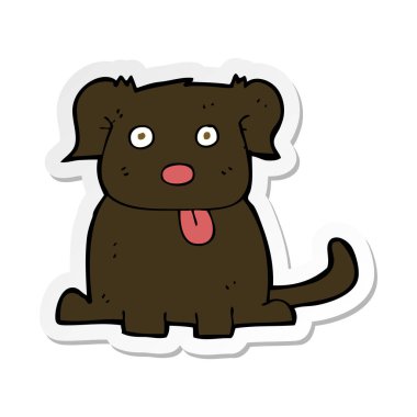 etiket bir karikatür köpek