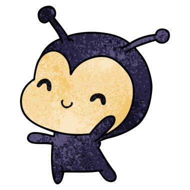 dokulu çizgi film illüstrasyon kawaii sevimli Bayan hatanın