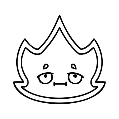 Çizim karikatür bir ateş