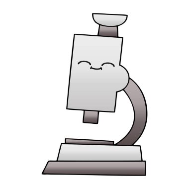 bir mikroskop degrade gölgeli çizgi film