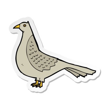 bir karikatür kuş Sticker