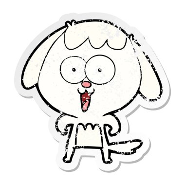 sevimli çizgi köpeklerin sıkıntılı etiket