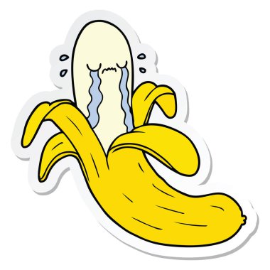 muz ağlıyor çizgi film etiketi