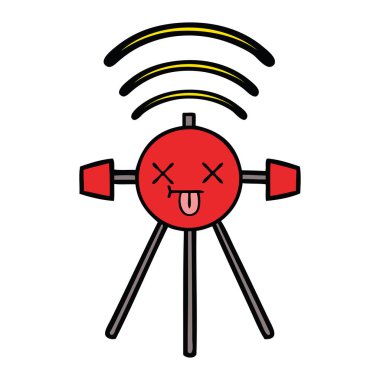 sevimli çizgi bir uydu