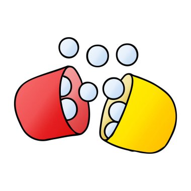 açılan tıp tablet degrade çizgi film gösterimi