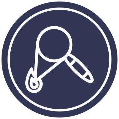 dairesel simgesi simgesi yakıcı Büyüteç