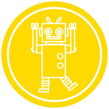 Robot dairesel simgesi simgesi dans