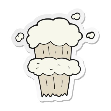 etiket bir karikatür duman patlama