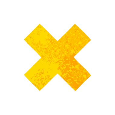 Retro illüstrasyon stil karikatür bir çarpma sembolü