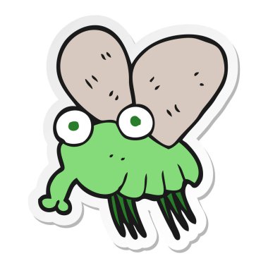 bir çizgi film sinek çıkartması