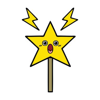 sihirli bir değnek sevimli çizgi