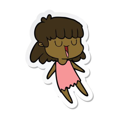 bir çizgi film kadının etiket