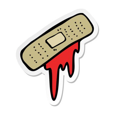 etiket bir karikatür kanlı sıva