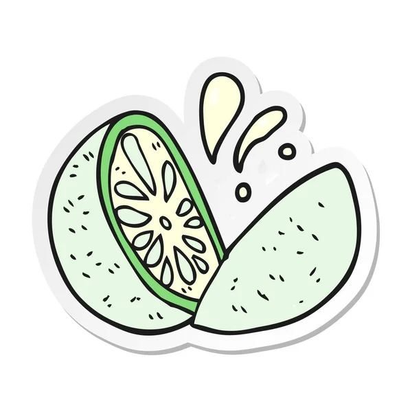 Pegatina de un melón de dibujos animados — Archivo Imágenes Vectoriales