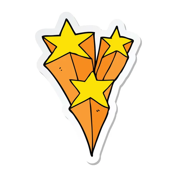 Pegatina de una caricatura estrellas fugaces — Vector de stock