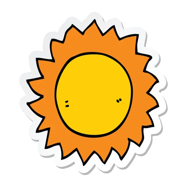 Sticker Cartoon Sun — Stock Vector