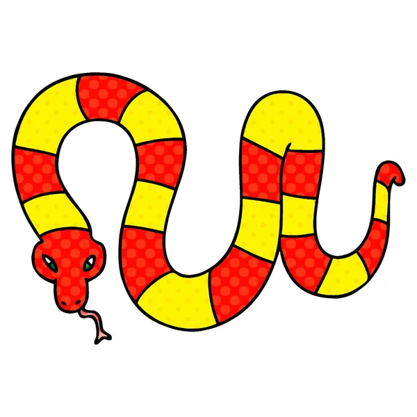 Peculiar cómic estilo serpiente de dibujos animados — Archivo Imágenes Vectoriales