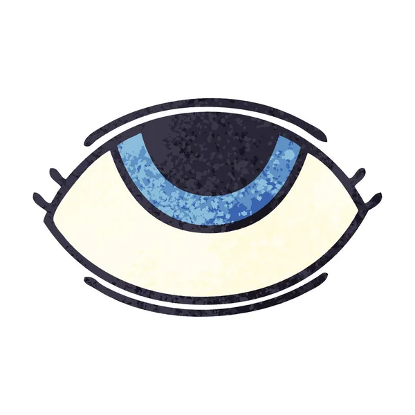 Ρετρό εικονογράφησης στυλ καρτούν μάτι ψάχνει — Διανυσματικό Αρχείο