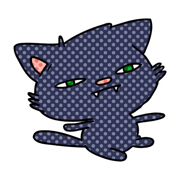 Aranyos kawaii macska rajzfilm — Stock Vector