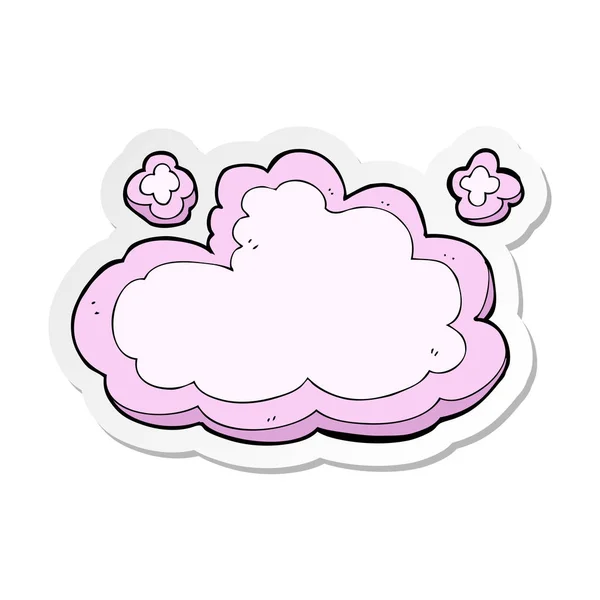 Sticker Cartoon Decorative Cloud — Stock Vector