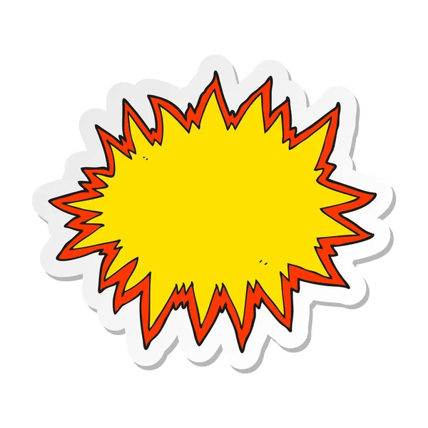 Sticker Cartoon Explosion Sign — Stock Vector