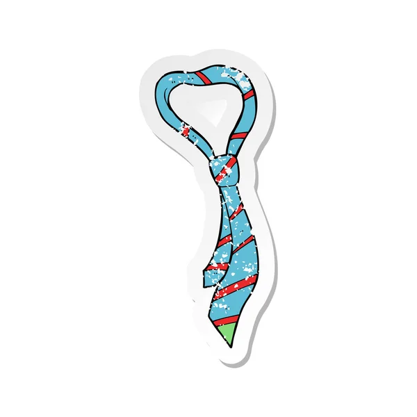 Retro Trudnej Sytuacji Naklejki Krawat Kreskówka — Wektor stockowy