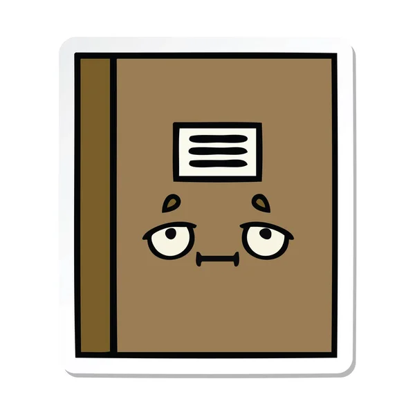 Sticker van een leuke cartoon-laptop — Stockvector