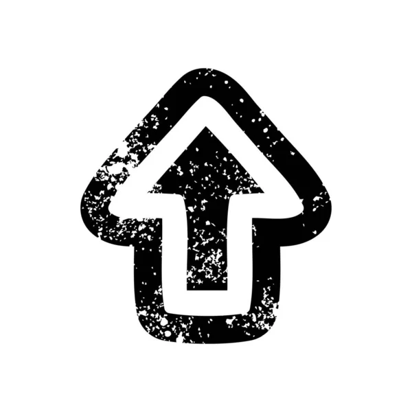 Direction Arrow Distressed Icon Symbol — Stock Vector