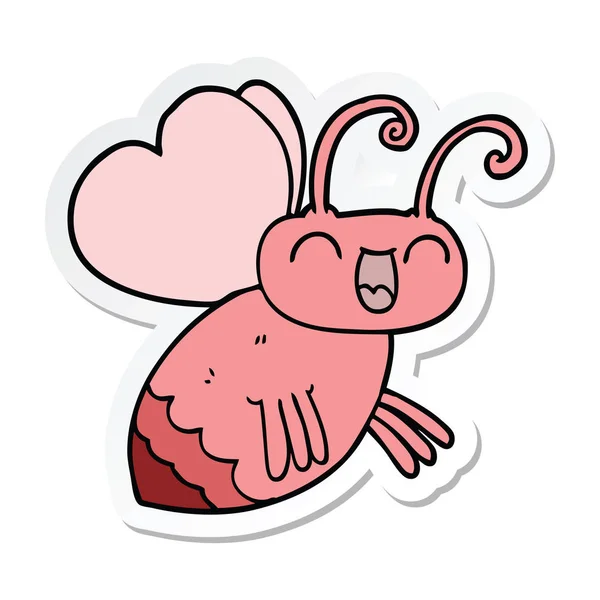 Sticker Van Een Cartoon Bug — Stockvector