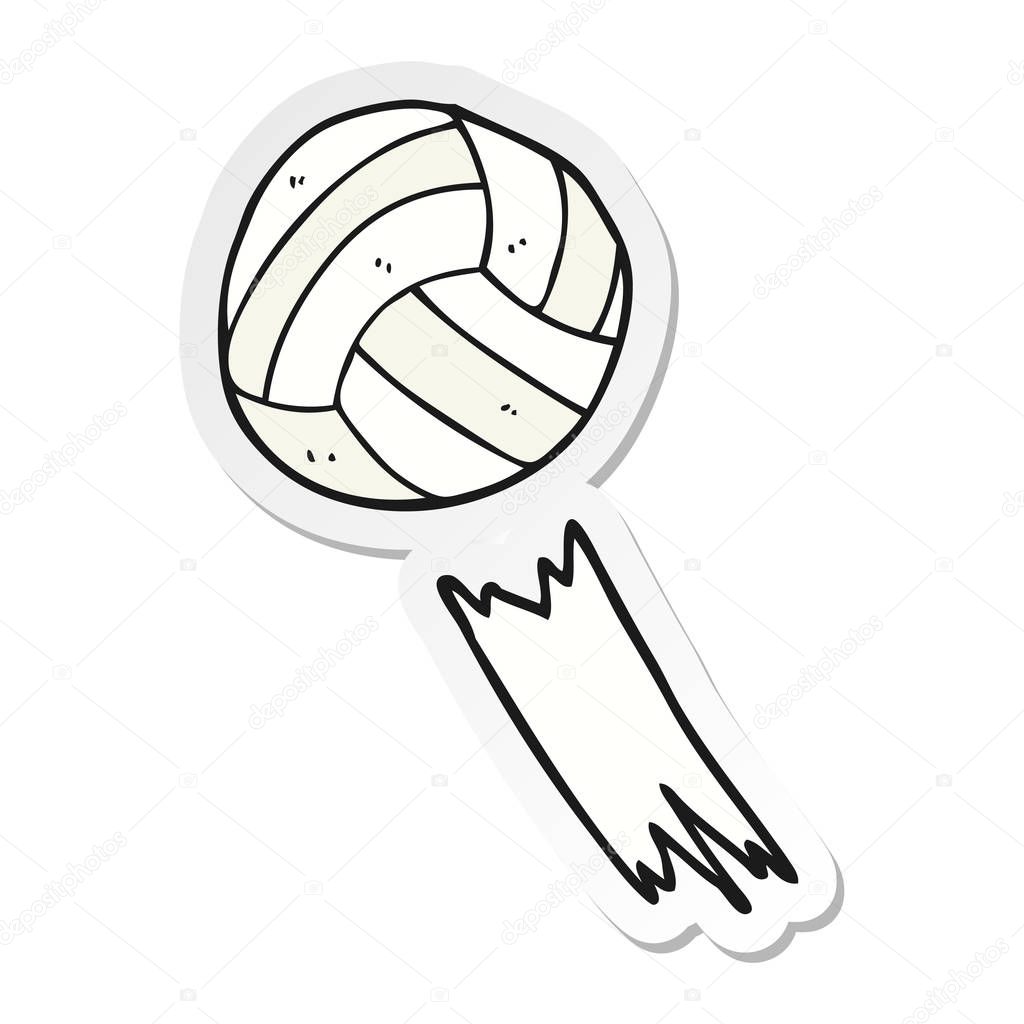 sticker of a cartoon soccer ball
