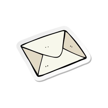 bir çizgi film mektup etiketi