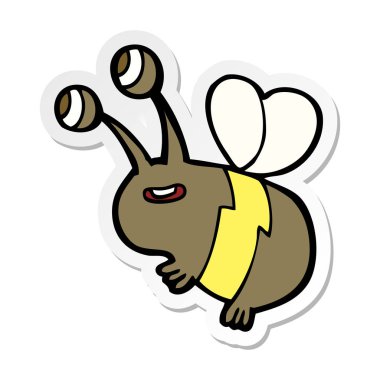 etiket bir karikatür mutlu arı