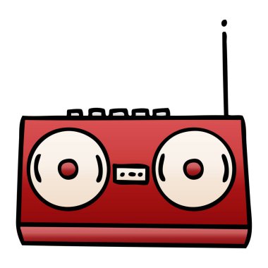 bir stereo degrade gölgeli çizgi film