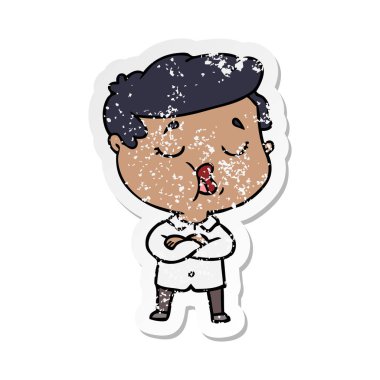 konuşuyor karikatür insanın sıkıntılı etiket