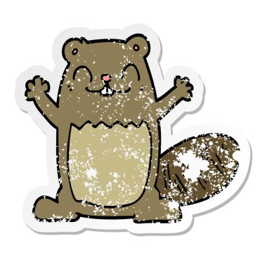 bir çizgi film kunduz sıkıntılı etiket