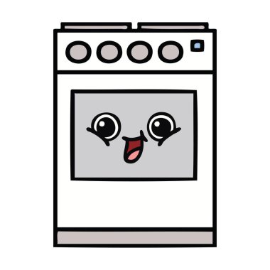 sevimli çizgi mutfak fırın
