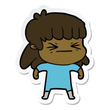 bir çizgi film kadının etiket