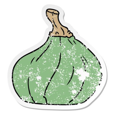elle çizilmiş bir kabak etiket karikatür doodle sıkıntılı