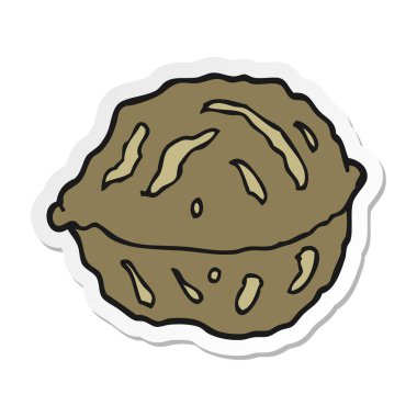 etiket bir karikatür ceviz kabuğundaki