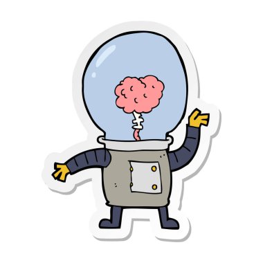 bir çizgi film robot cyborg etiket