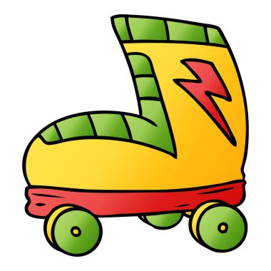 Degrade çizgi film doodle paten önyükleme