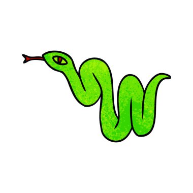 elle çizilmiş karikatür doodle Bahçe yılan dokulu 